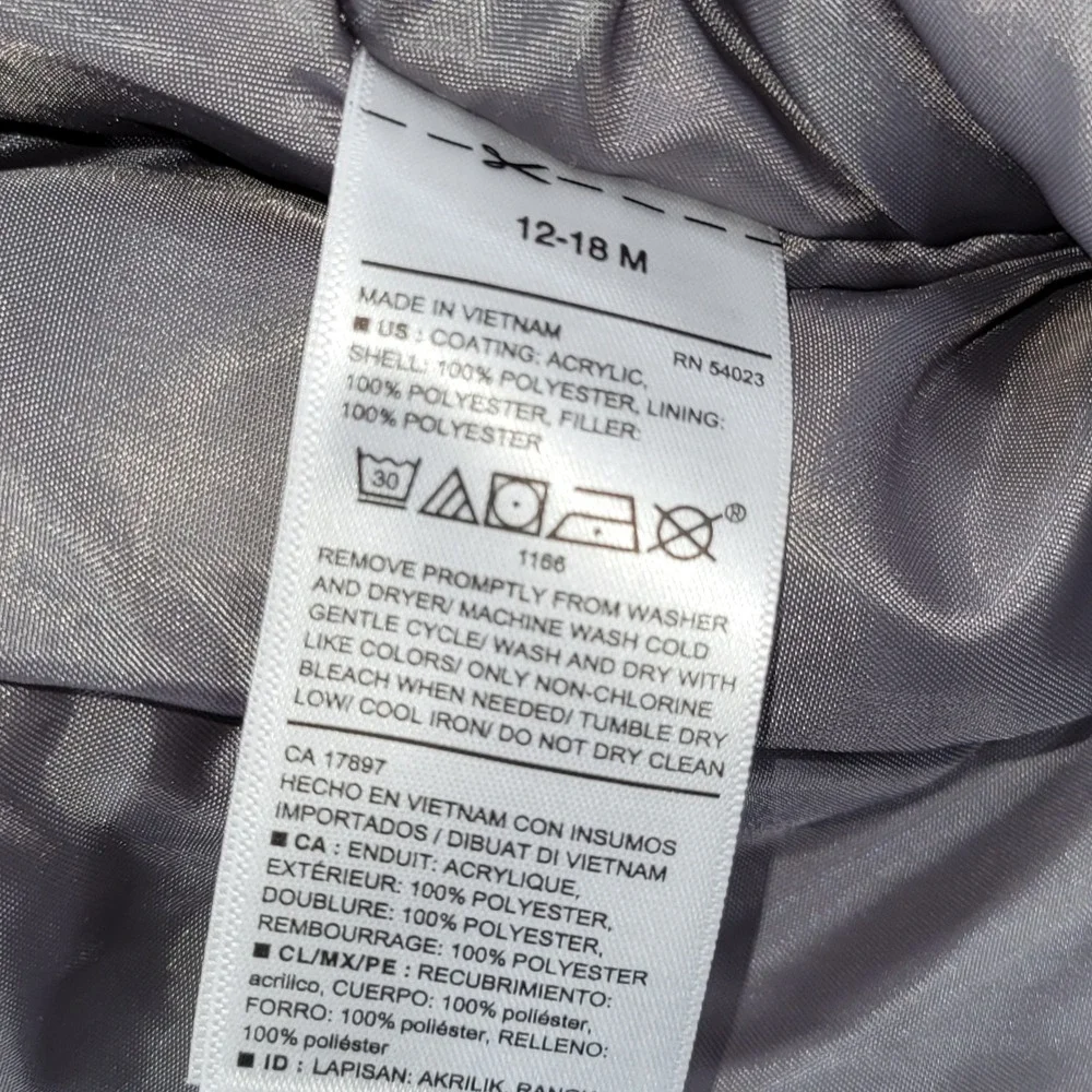 Old‎ Navy Infant Snow Bibs 12-18M Gray Insulated Winter Overalls Blank Slate